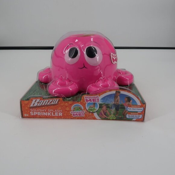 Banzai Squish Splash Octopus Sprinkler - Pink - Picture 1 of 5